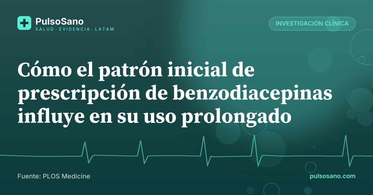 Cómo el patrón inicial de prescripción de benzodiacepinas influye en su uso prolongado