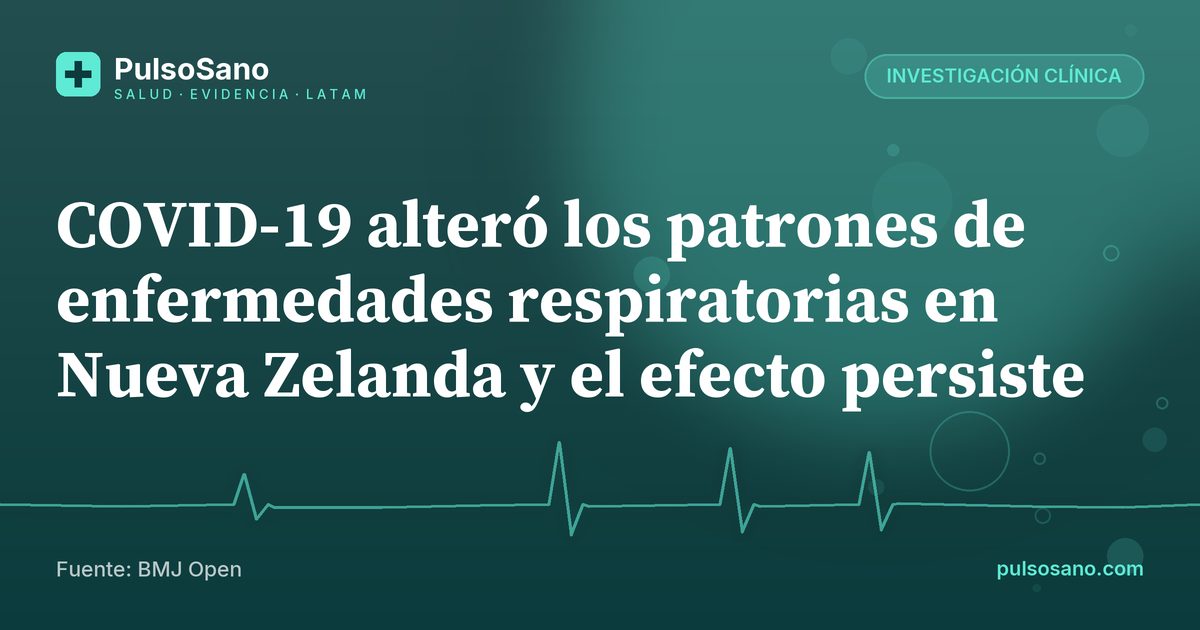 COVID-19 alteró los patrones de enfermedades respiratorias en Nueva Zelanda y el efecto persiste