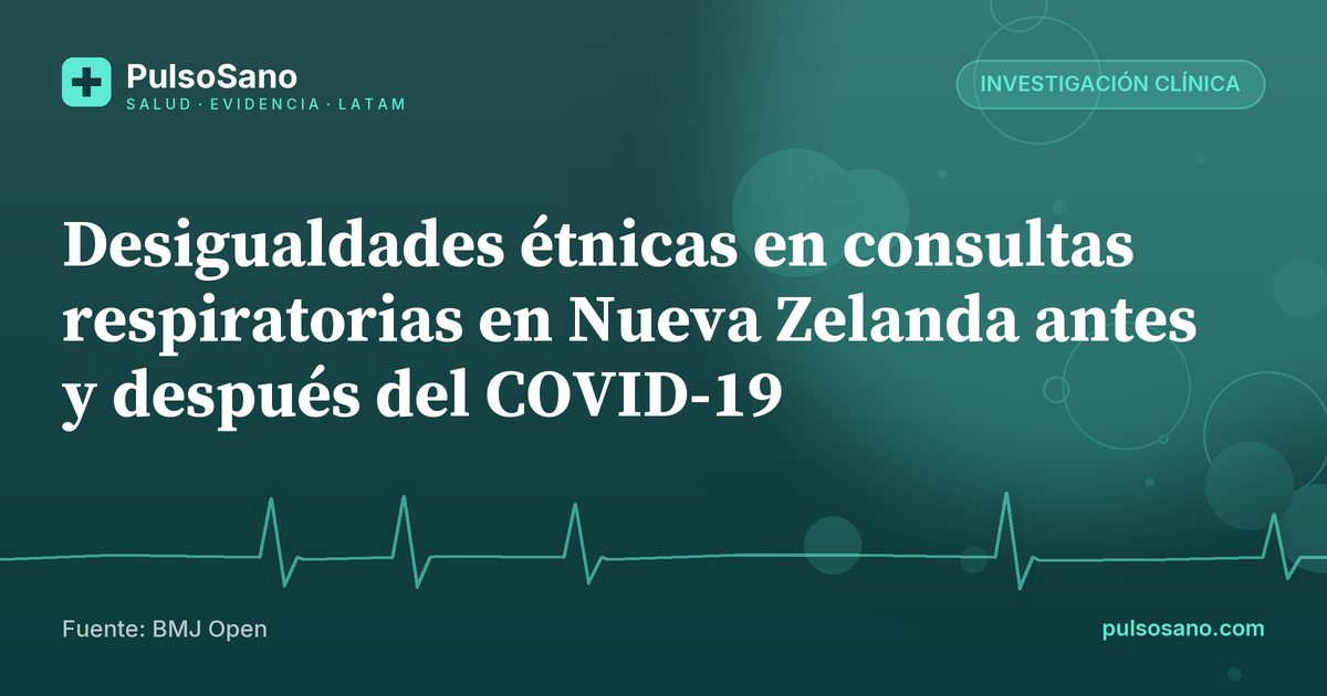 Desigualdades étnicas en consultas respiratorias en Nueva Zelanda antes y después del COVID-19