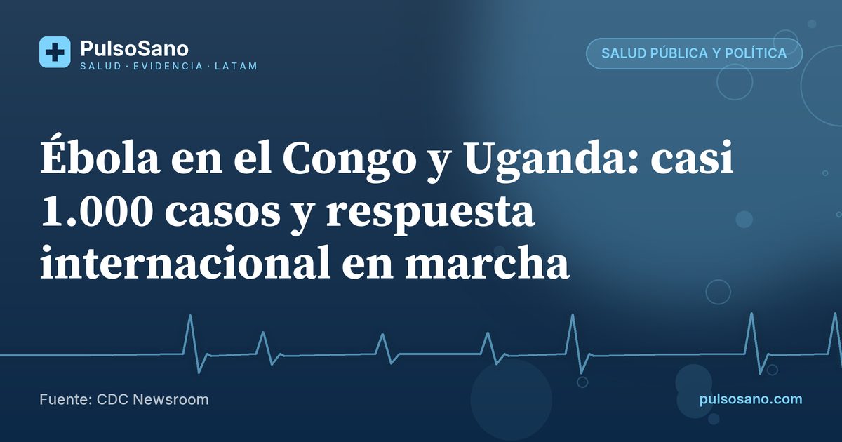 Ébola en el Congo y Uganda: casi 1.000 casos y respuesta internacional en marcha