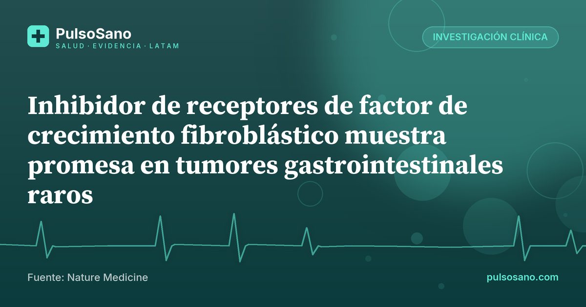 Inhibidor de receptores de factor de crecimiento fibroblástico muestra promesa en tumores gastrointestinales raros