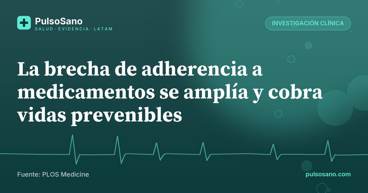 La brecha de adherencia a medicamentos se amplía y cobra vidas prevenibles