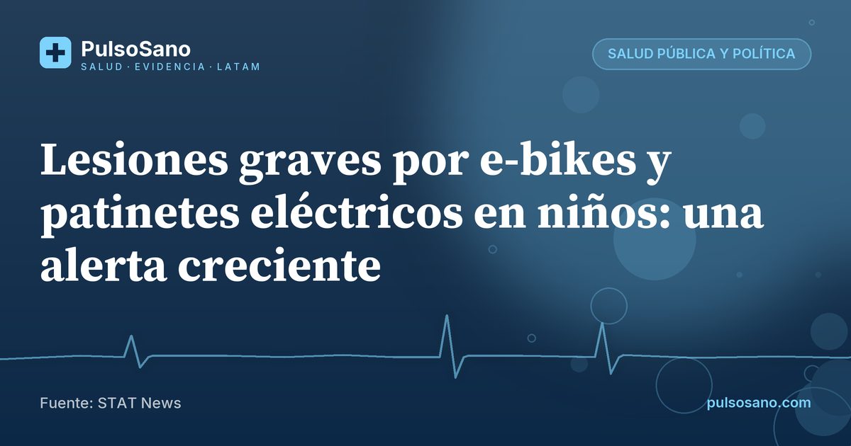 Lesiones graves por e-bikes y patinetes eléctricos en niños: una alerta creciente